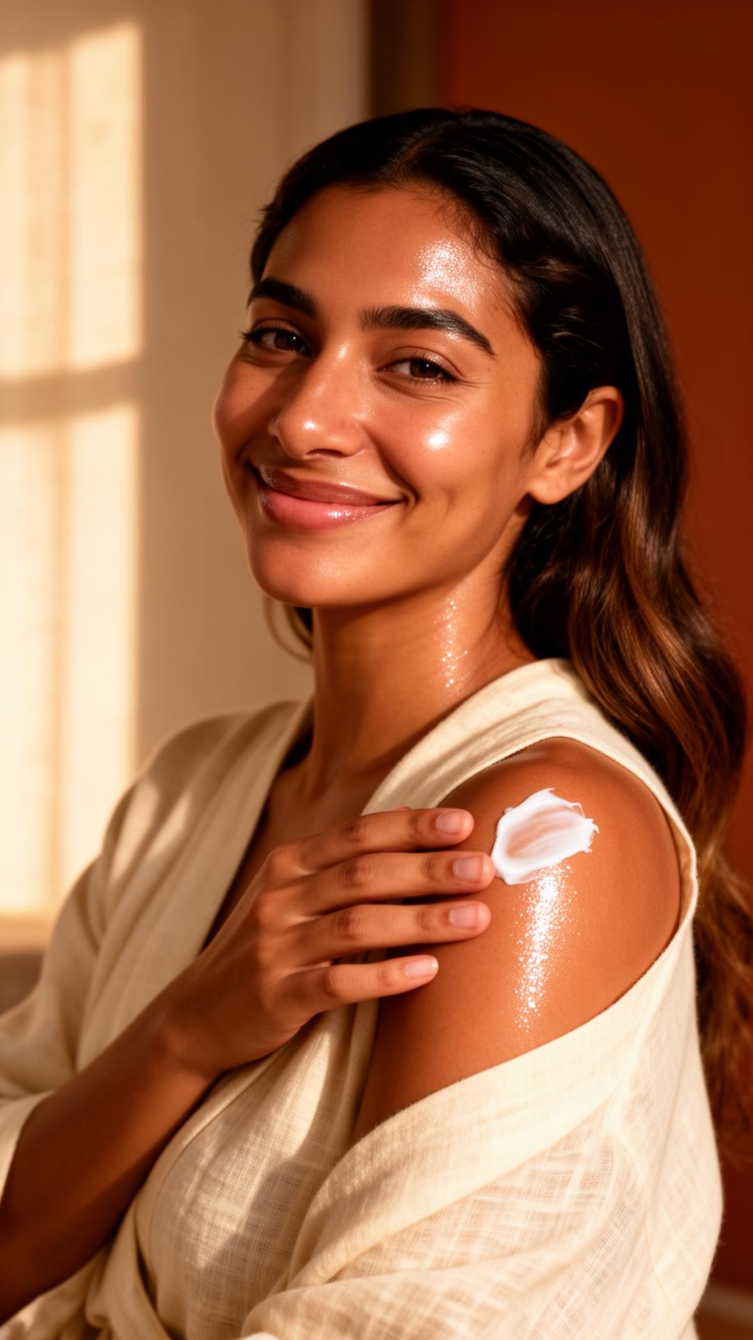 Woman with glowing skin